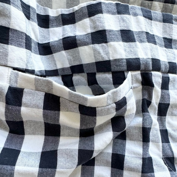 Ann Taylor Loft Marisa Cropped Gingham Checkered Black and White Ankle Pants Sz4 - Picture 9 of 14